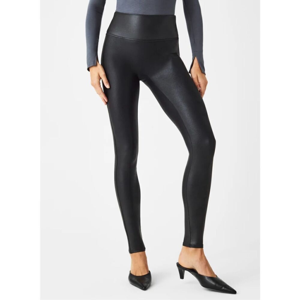 NWOT SPANX Faux Leather Leggings size XL